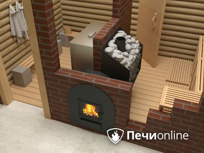 Дровяная печь-каменка Сабантуй 3D 16 панорама (бак слева или справа) в Верхней Салде